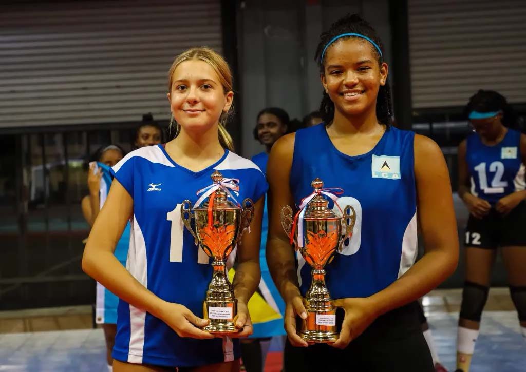  ECVA Women Best Outside Hitter - Daniella Stegmann BER and Clio Phillip LCA