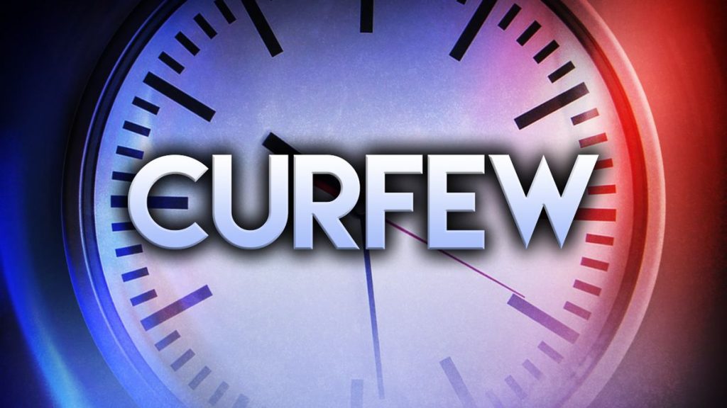 Curfew Adjusted to 9:00PM