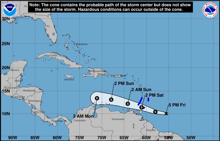 Tropical Storm Gonzalo Advisory Number 5