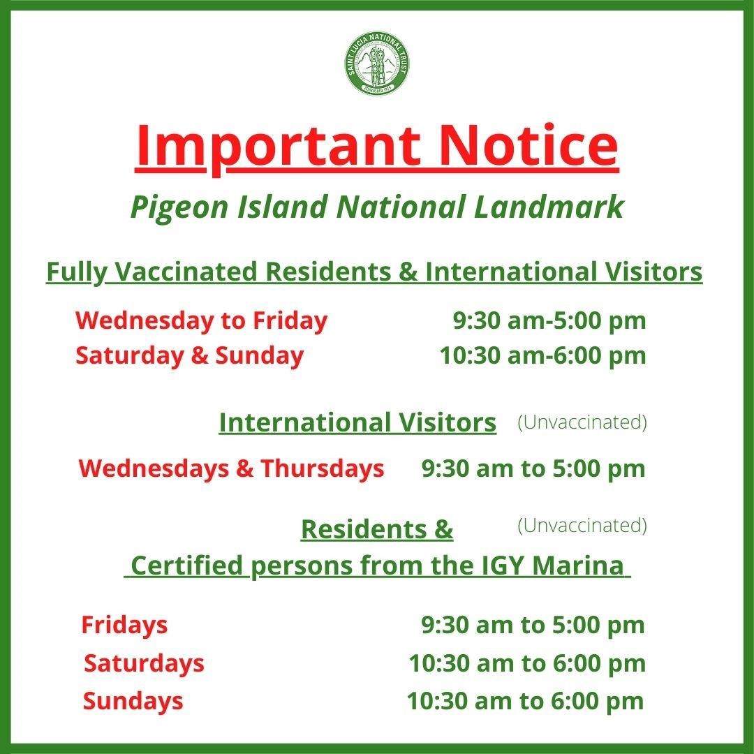 Pigeon Island National Landmark Opening Hours